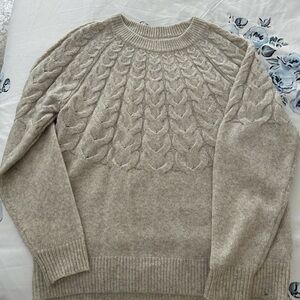 Women’s St. John’s Bay Beige Cable Knit Sweater